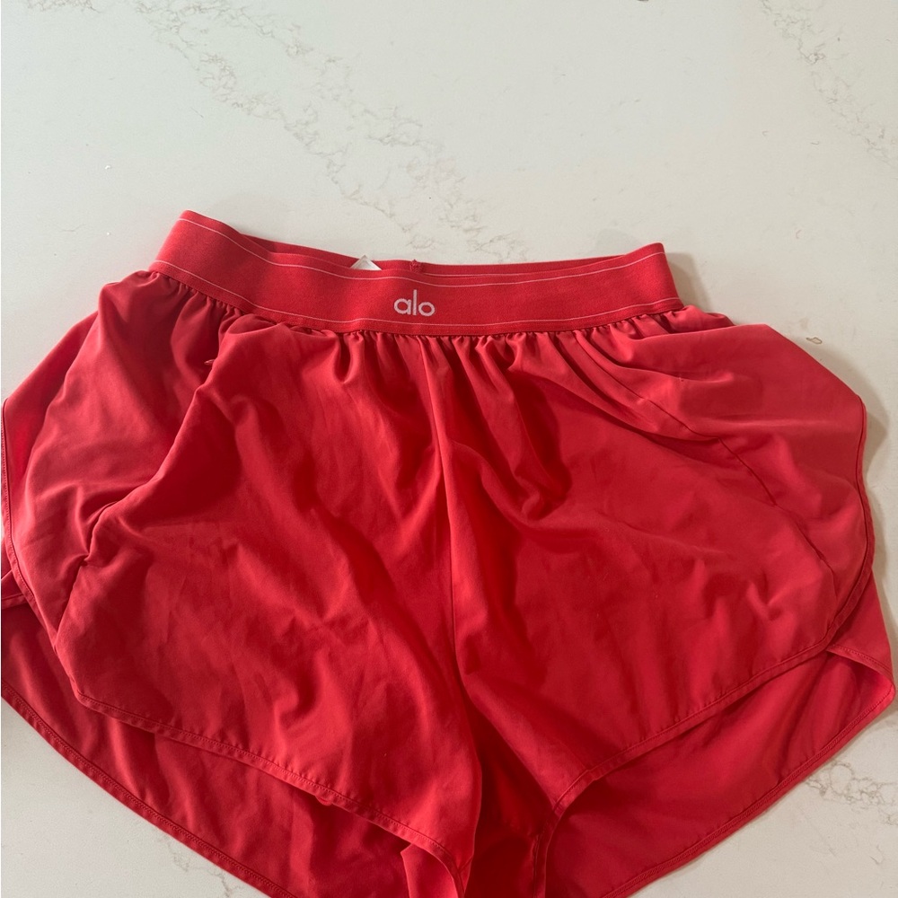 ALO Yoga Scarlet Red Shorts